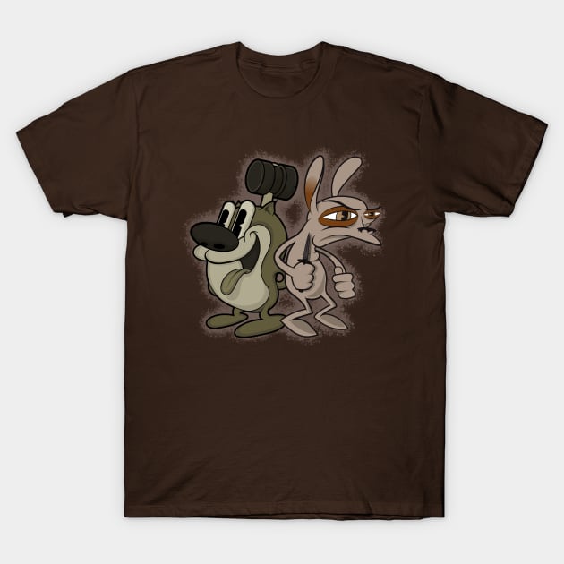 Retro Ren and Stimpy T-Shirt by JCoulterArtist